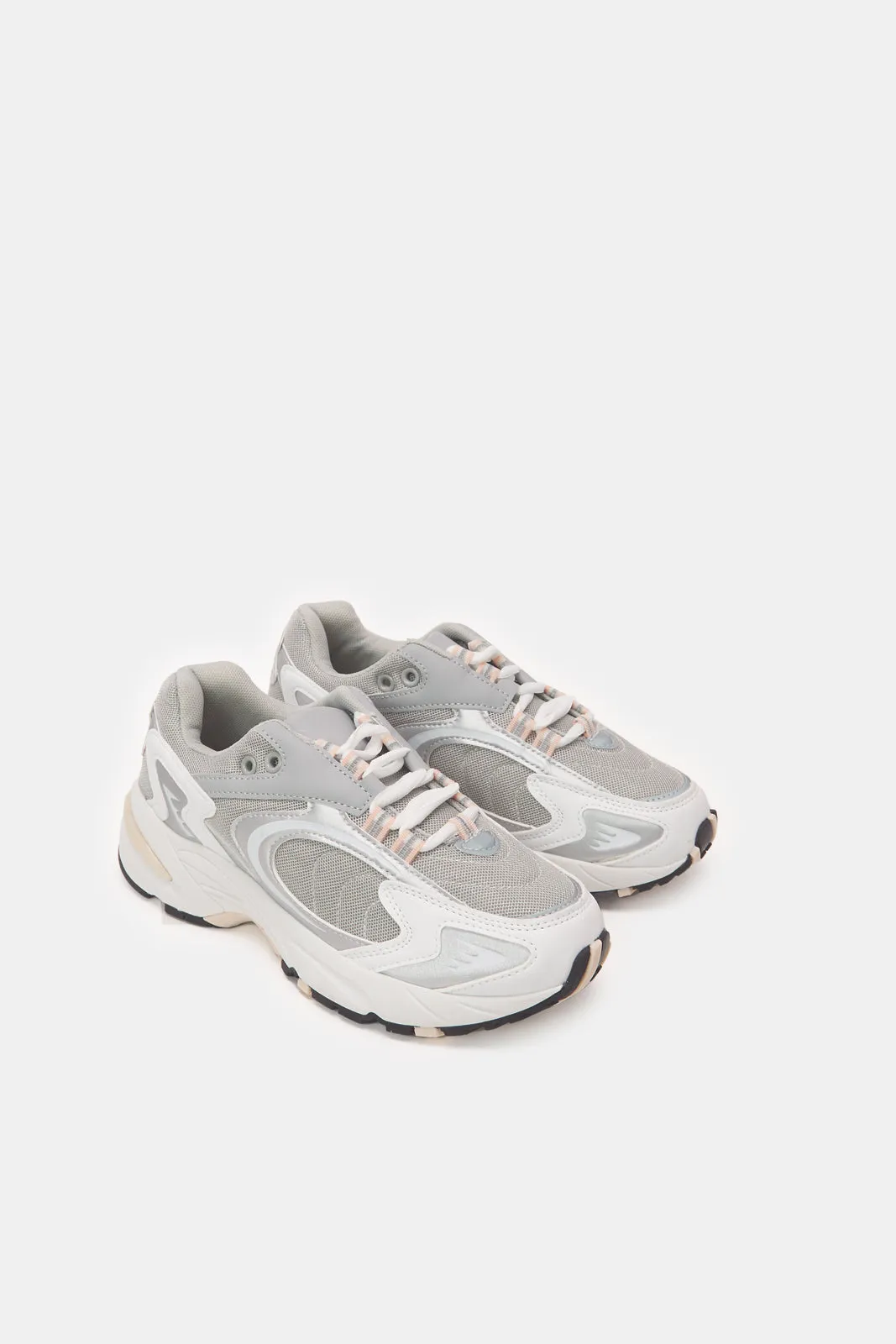 Women Grey Sporty Lace Up