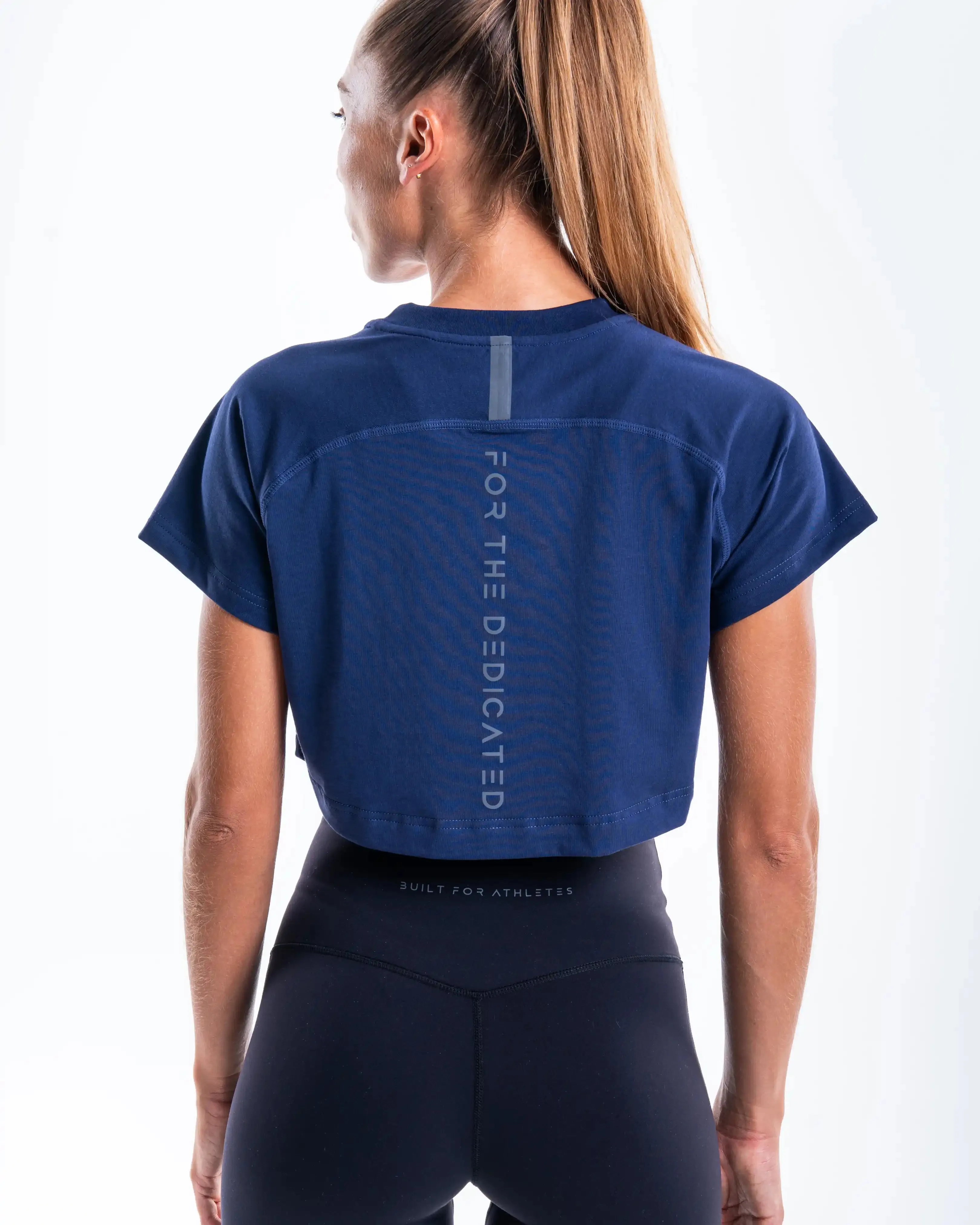 Women's Navy Crop Training T-shirt