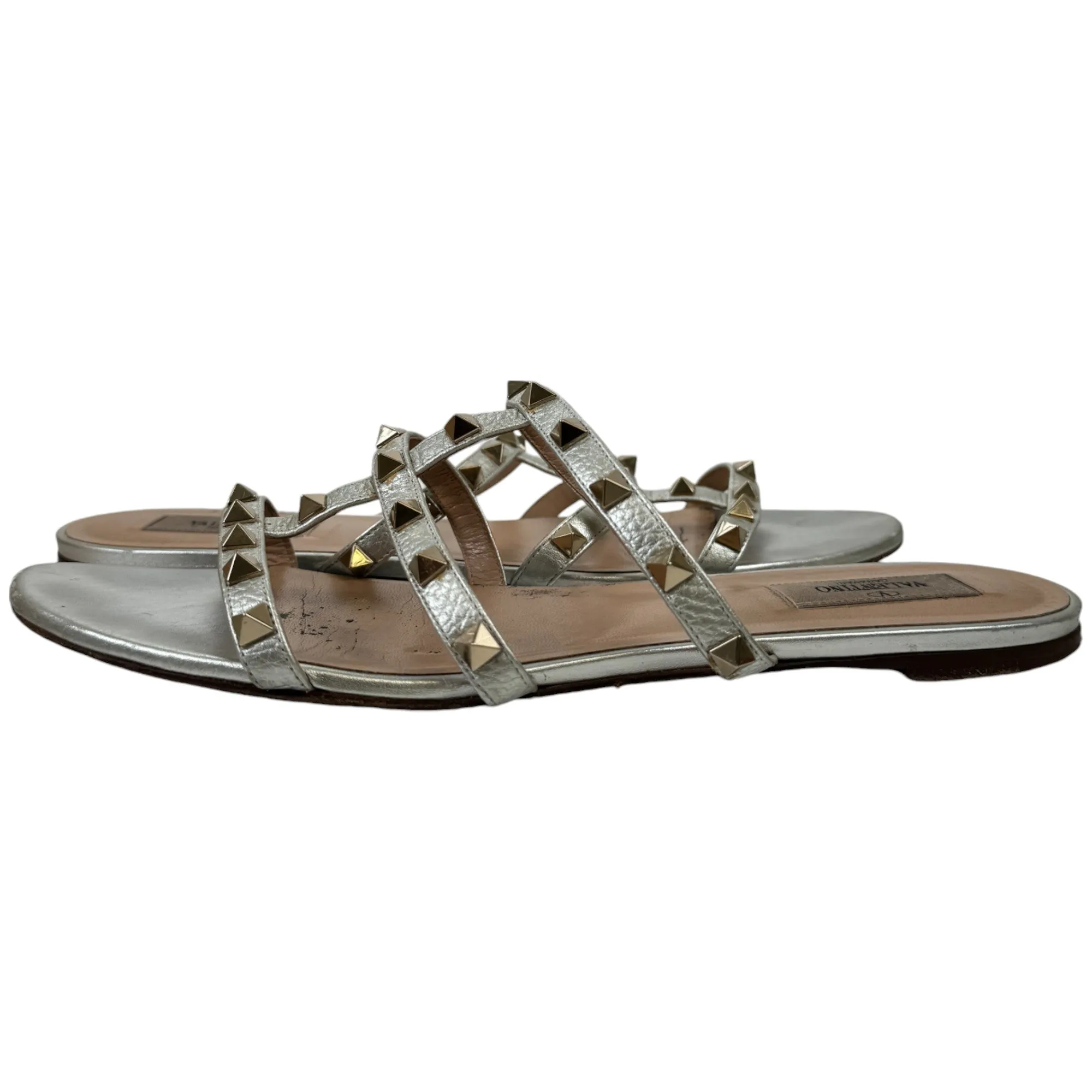 Women's Rockstud Sandals Silver Size EU 40.5 / 7.5