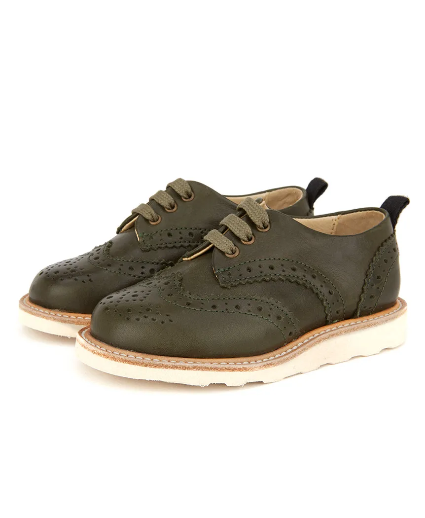 Young Soles Brando Brogue Hunter Green